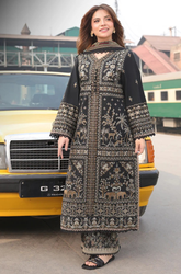 Asim Jofa - Winter 3PC Dhanak Embroidered Suit - SS0408